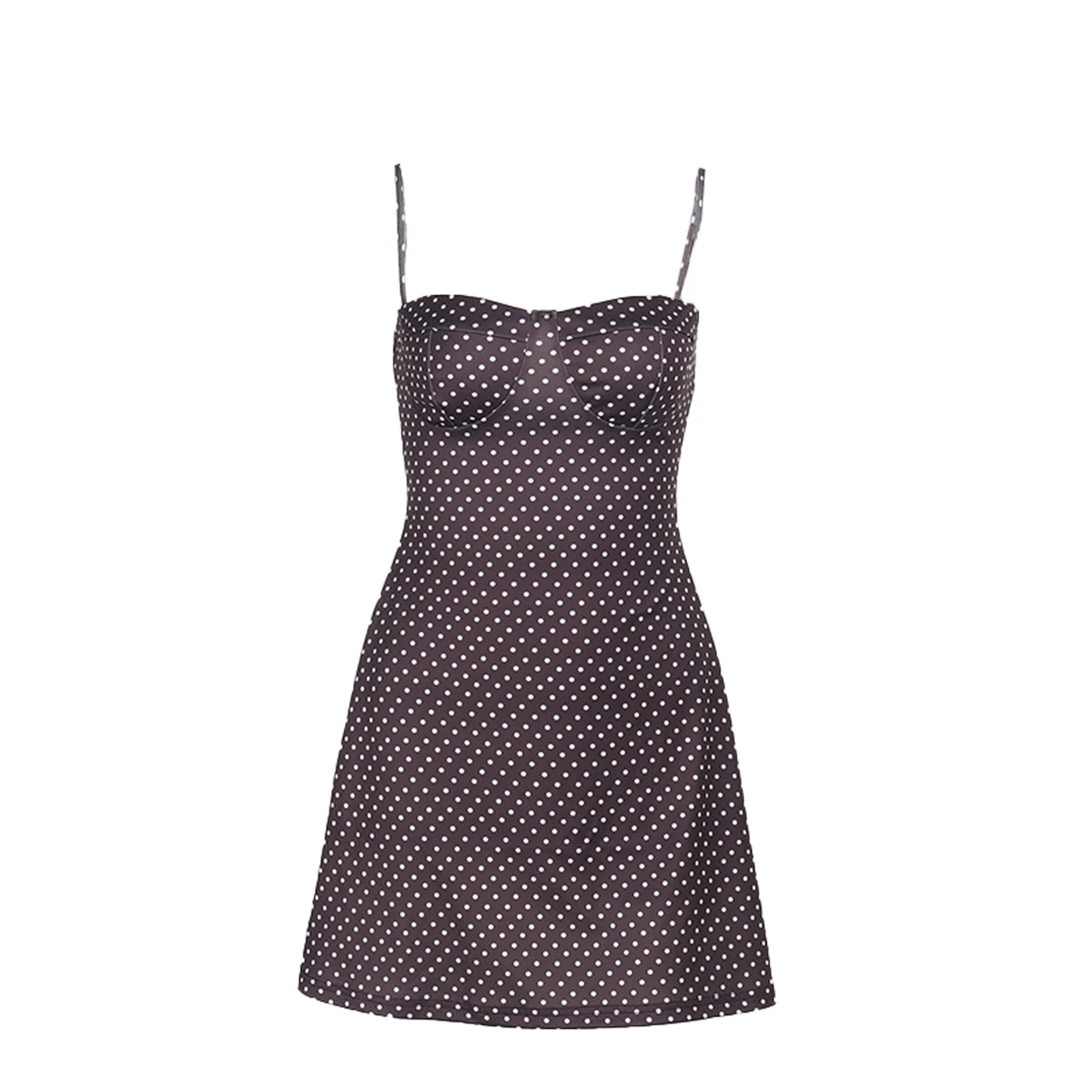 Women's Going Out Mini Dress Spaghetti Strap Polka Dots Y2k Date Night Dresses - Image 6
